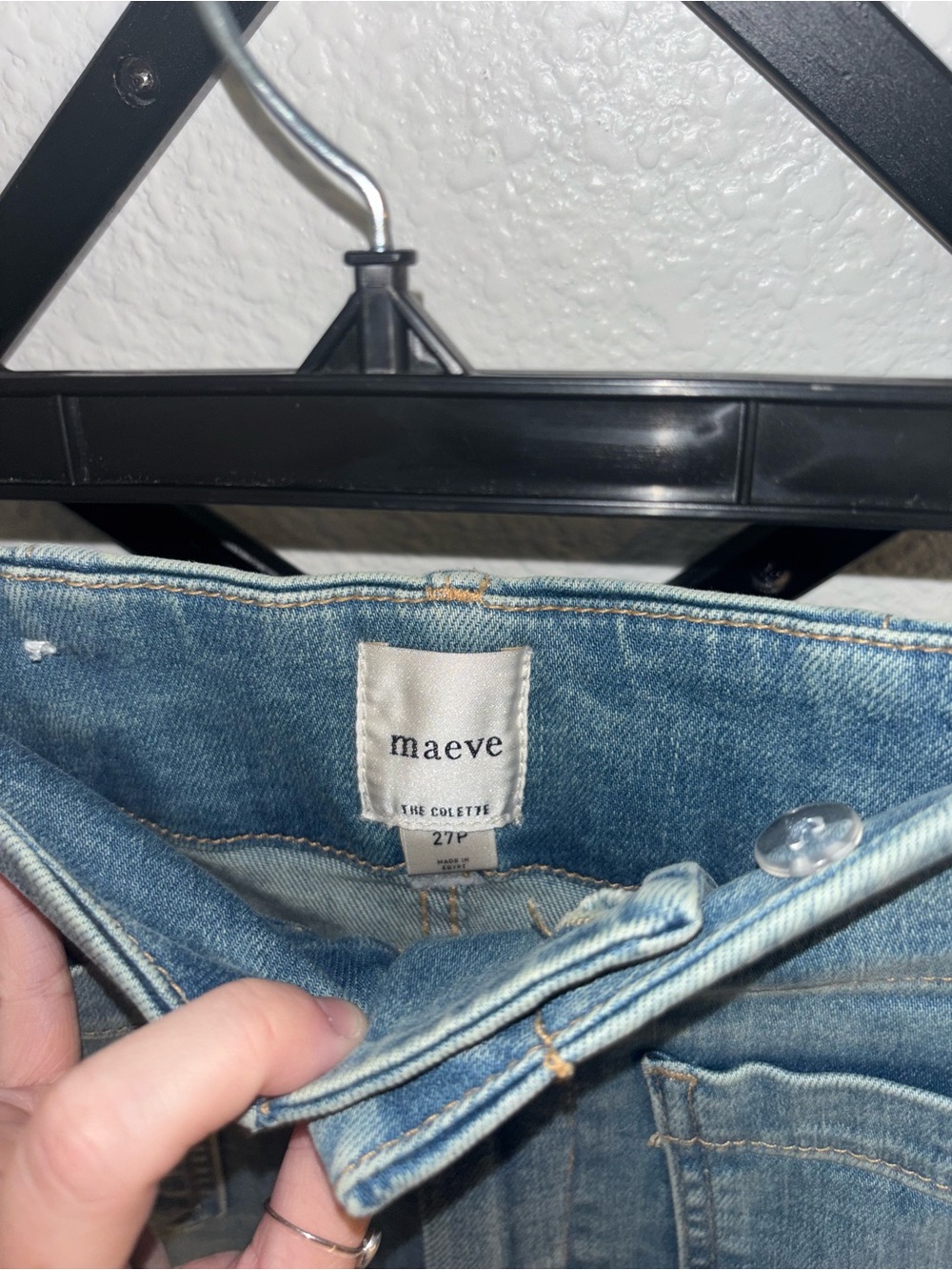 Anthropologie Maeve The Colette Crop Wide Leg Jeans Light Wash 27P - Picture 5 of 6